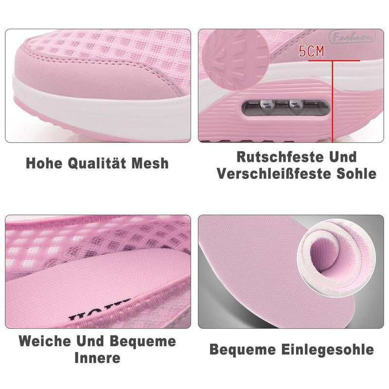 Damen Mesh Nähte Luftkissen Schütteln Turnschuhe