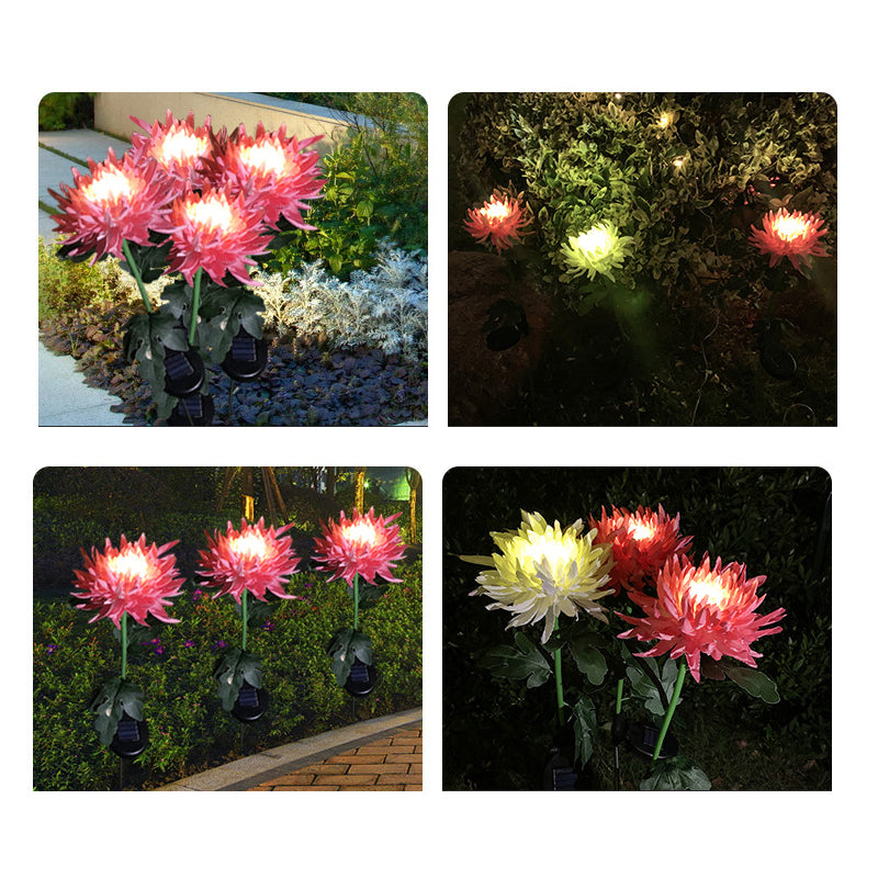 Solar Chrysantheme LED Gartenlandschaftsleuchte