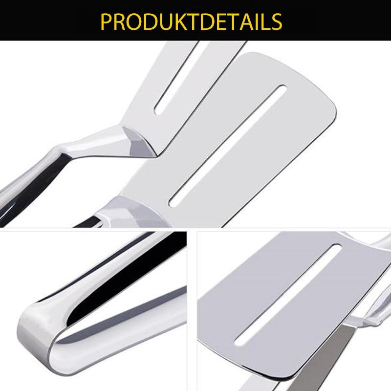 Doppelseitiger Schaufelclip aus Edelstahl Multifunktionaler Bratspatel Steak Clip