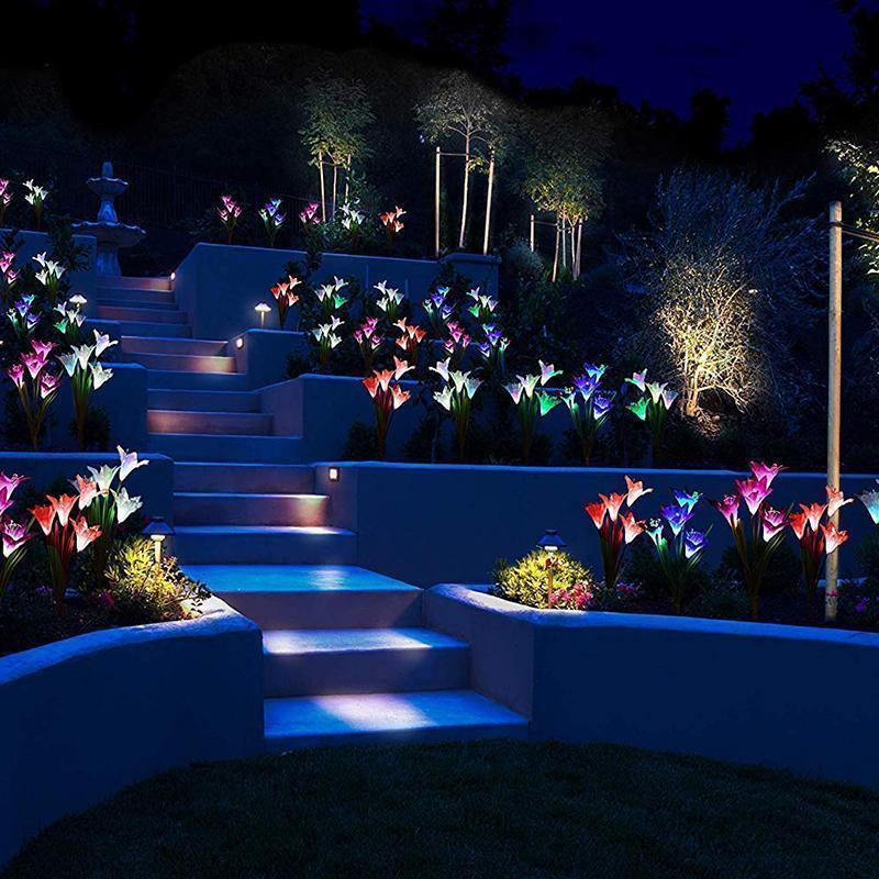 Solarbetriebene LED-Blume, Solar Garten  Stake Lichter