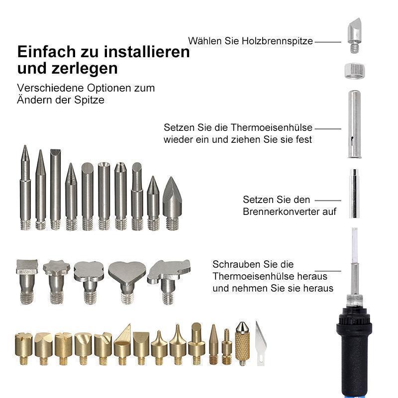 Professionelles Brandmalerei-Set mit Holzfeuerung