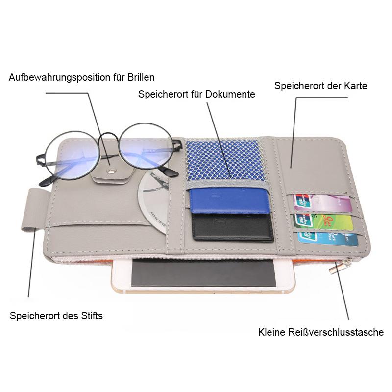🚗 Alle-in-Ein Auto Sonnenblende Organisator👍