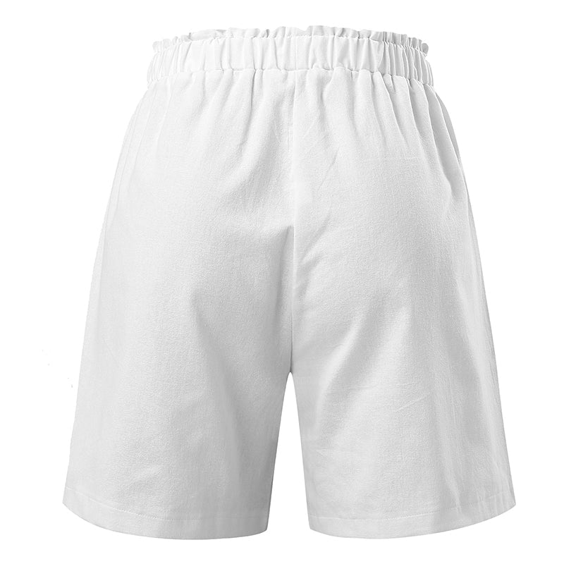 Einfarbige Lässige Strandshorts Für Damen