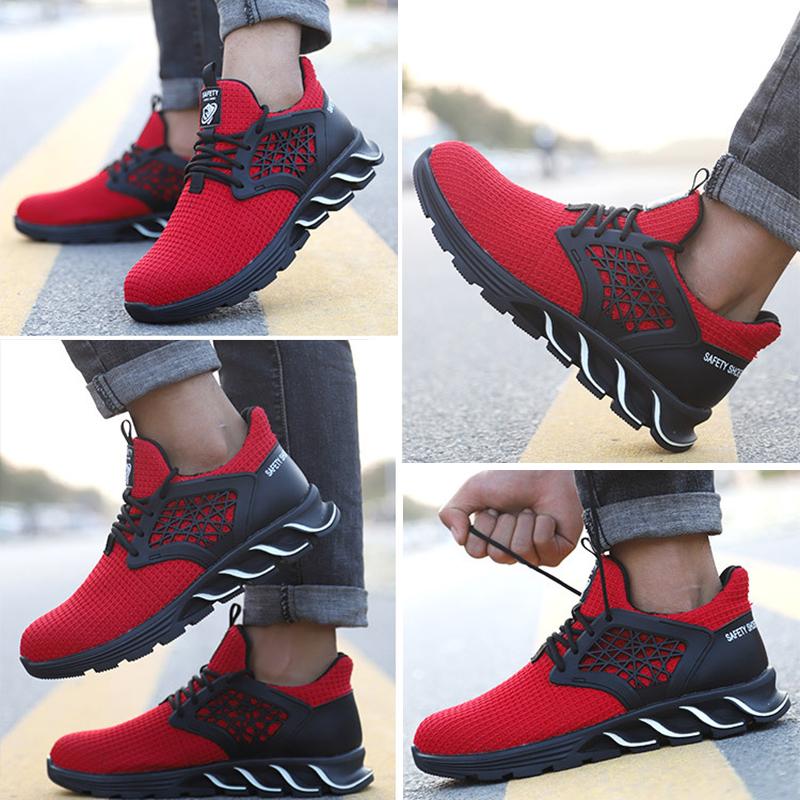 Unisex bequeme Stahlkappe Sicherheitsschuhe