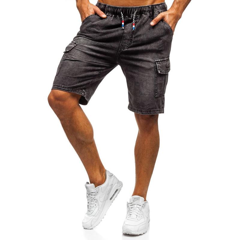 Fünf-Punkt gewaschene Jeansshorts