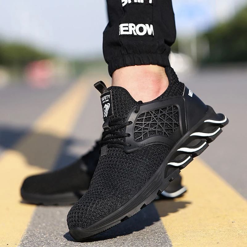 Unisex bequeme Stahlkappe Sicherheitsschuhe