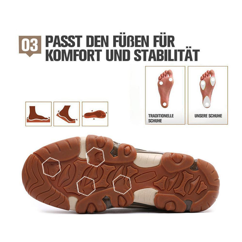 Herren Leder Outdoor Rutschfeste Wanderschuhe