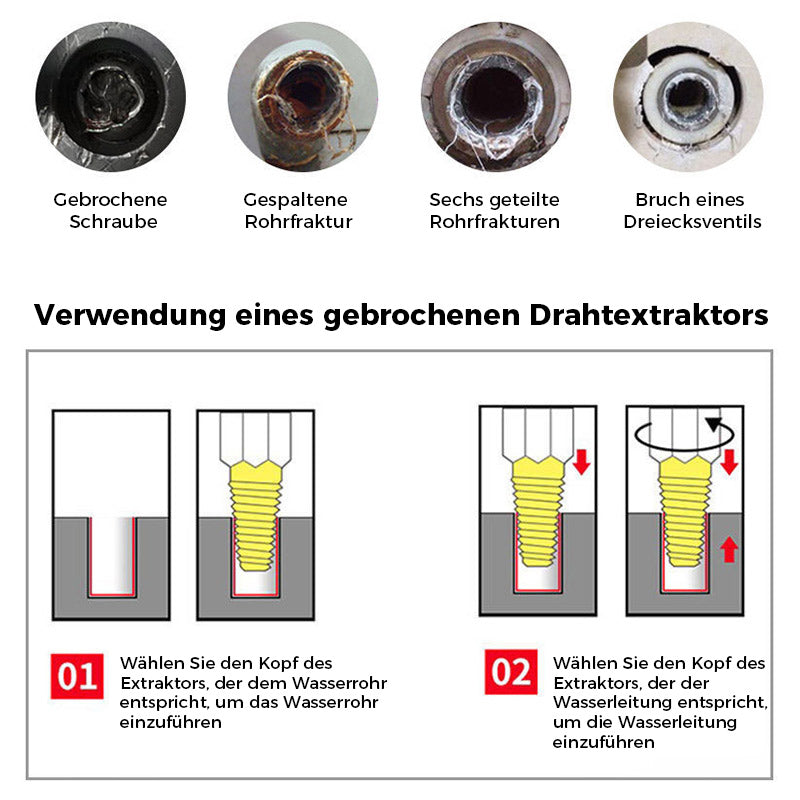 Doppelkopf-Schraubenentferner