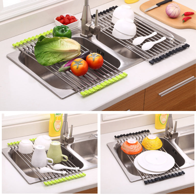 Faltbares Edelstahl Spüle Trockengestell