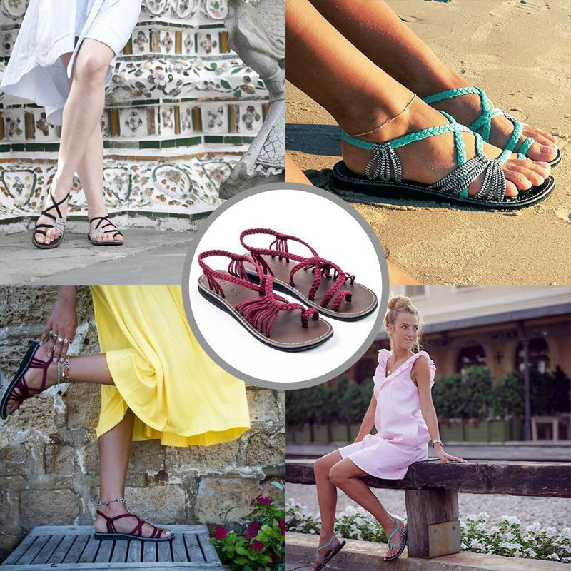 Flip Flops Kreuzband Geflochtene Sandalen