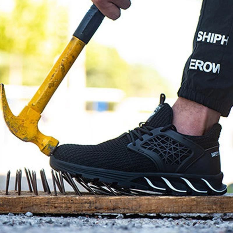 Unisex bequeme Stahlkappe Sicherheitsschuhe