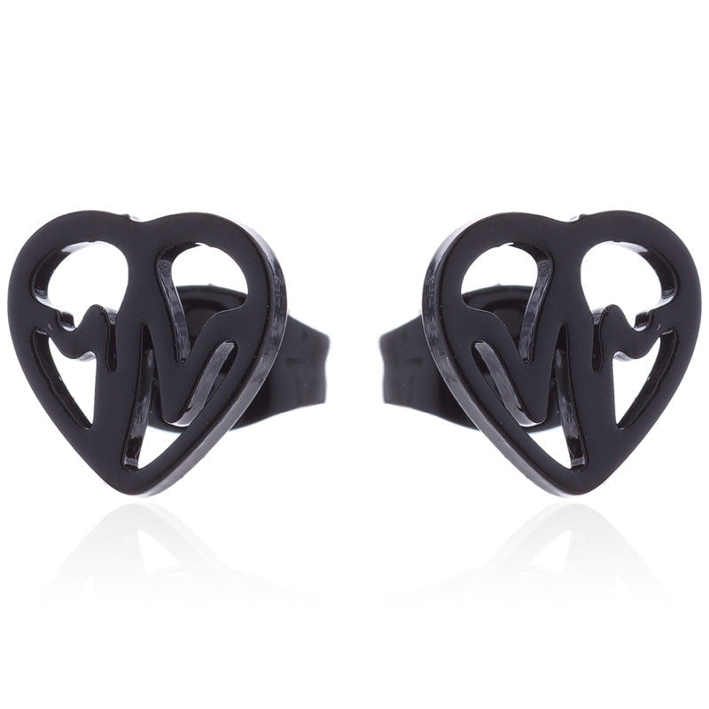 Kreative EKG-Ohrstecker