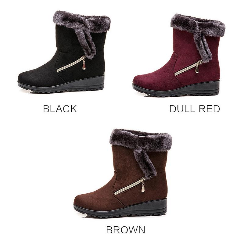 Damen Warme Winterstiefel