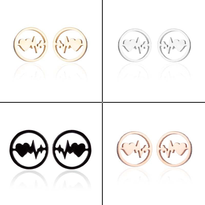 Kreative EKG-Ohrstecker