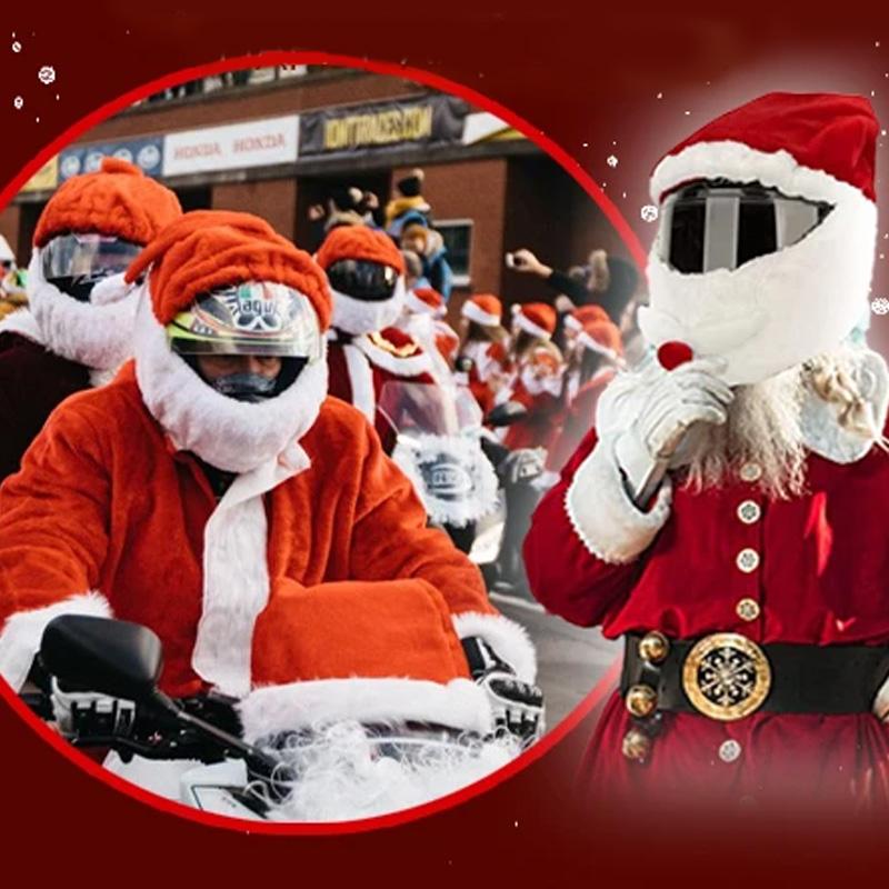 Weihnachtsmann Motorradhelm Protektor