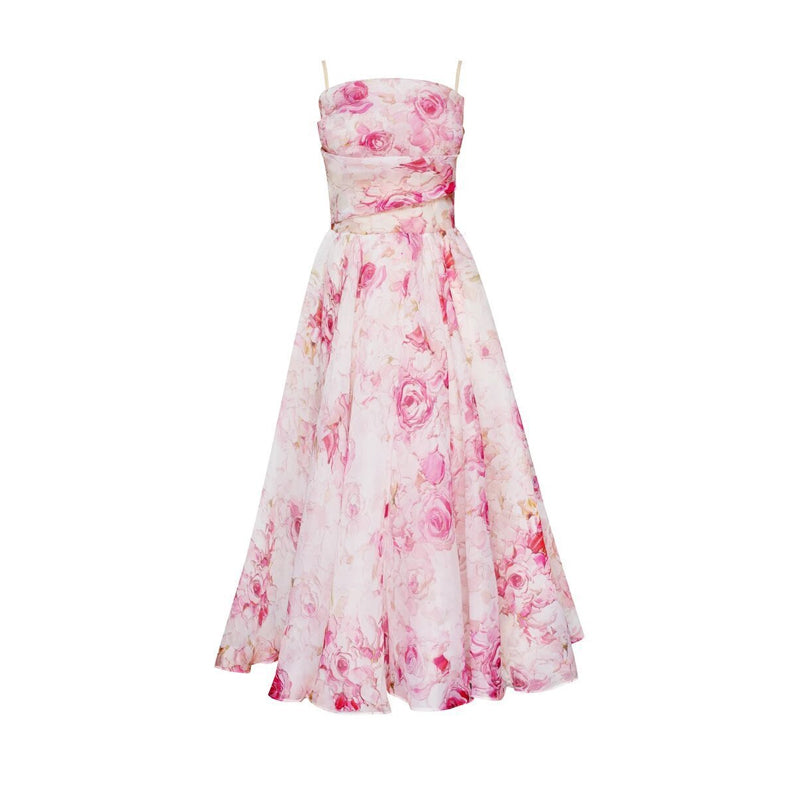 Elegantes Print Trägerkleid