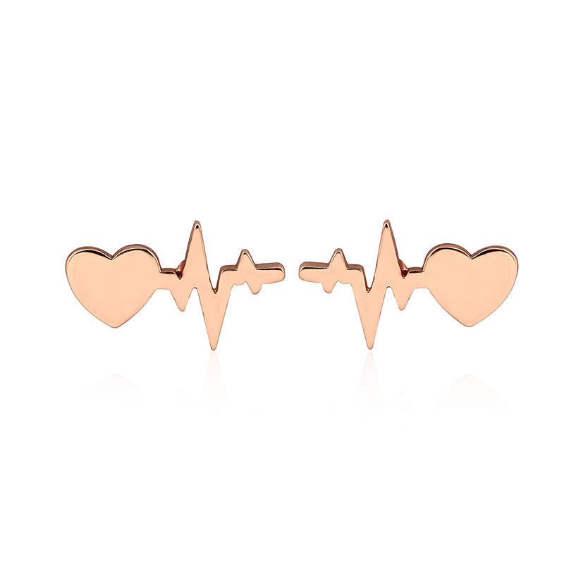 Kreative EKG-Ohrstecker