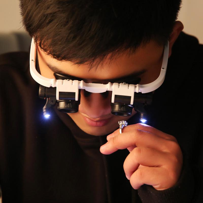 LED Brille Lupe