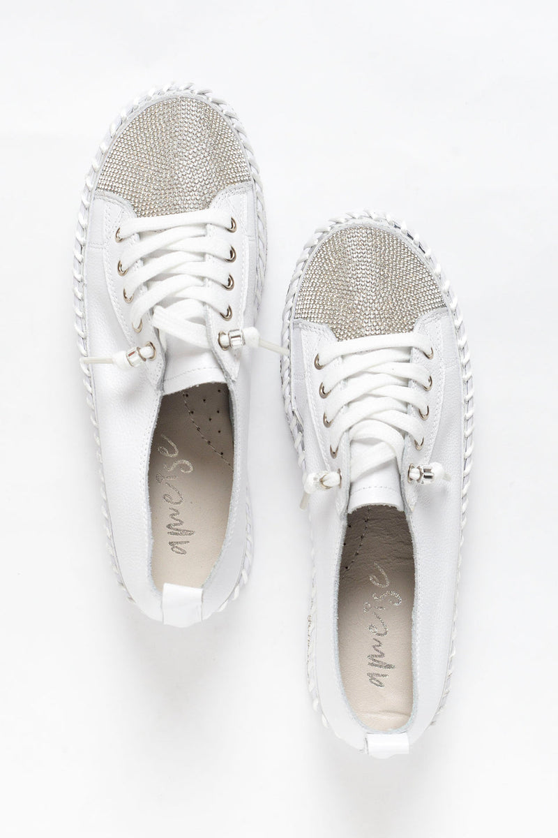 ✨✨SNEAKERS AUS DIAMOND SILVER LEDER🥰🥰