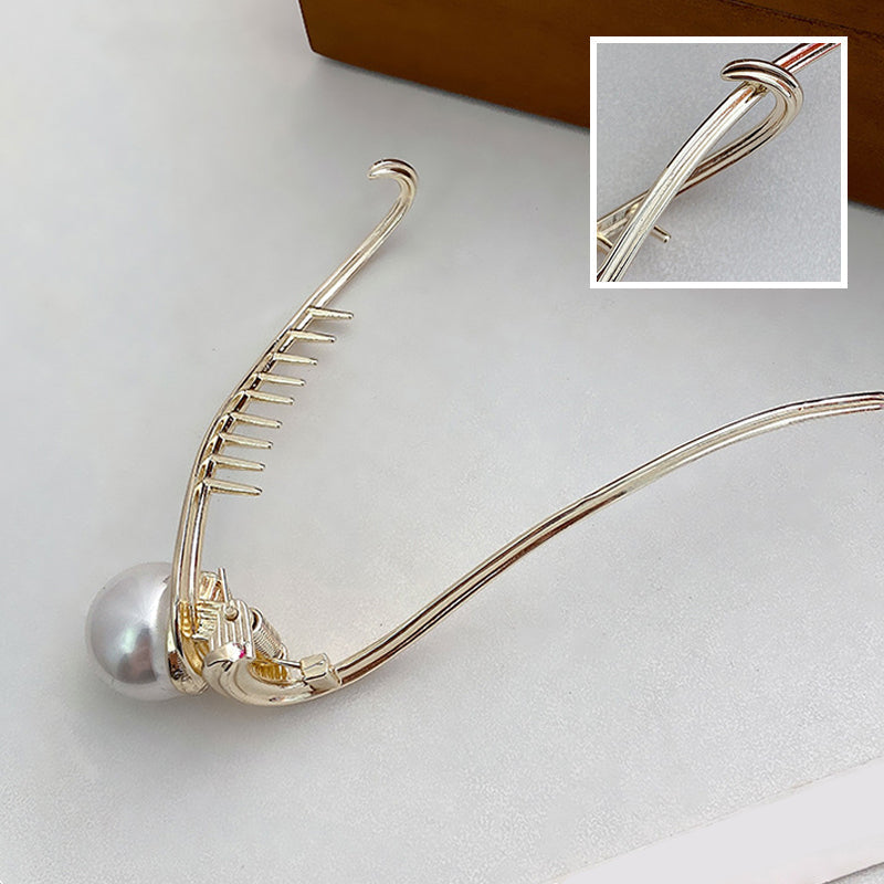 Elegante und einfache Perlenhaarspange