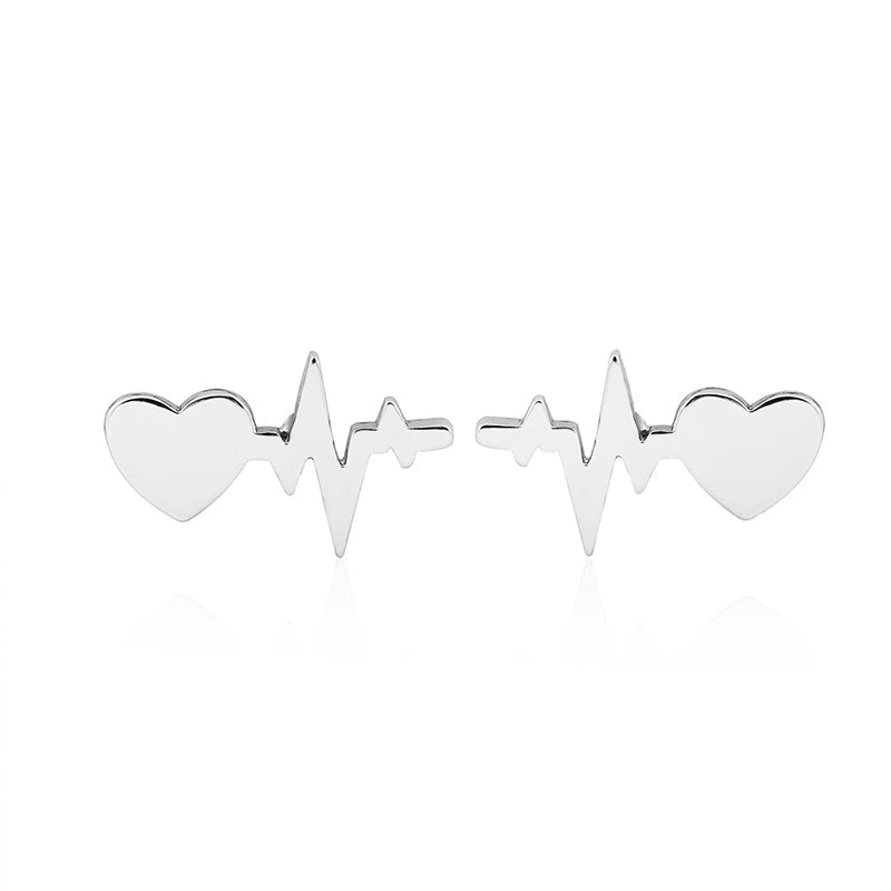 Kreative EKG-Ohrstecker