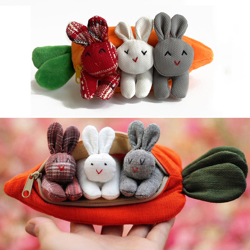 Ostern Versteckspiel Hasen im Karottenbeutel