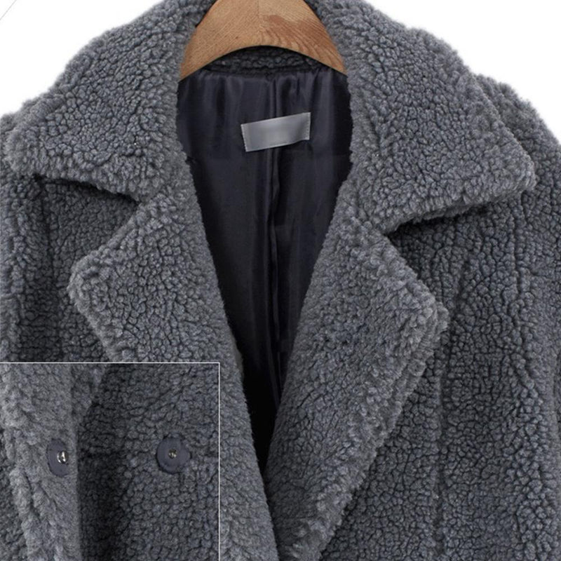 Dicker Wollmäntel Damen Casual Mantel