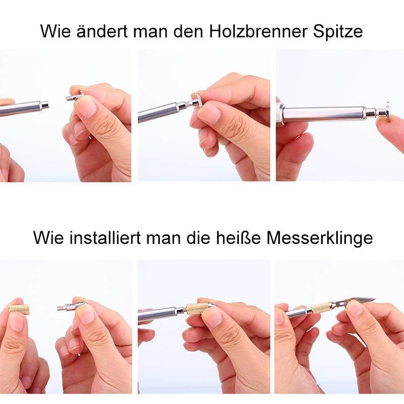 Professionelles Brandmalerei-Set mit Holzfeuerung