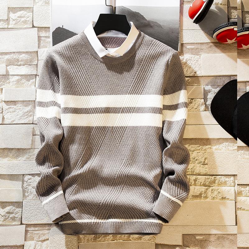 Lässiger Pullover mit Hemdkragen für Männer