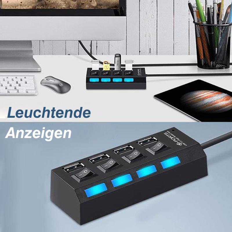Hochgeschwindigkeits-USB 2.0-Hub-Netzteil , 4/7-Port Hub-Anschlüsse Ein/Ausschalter