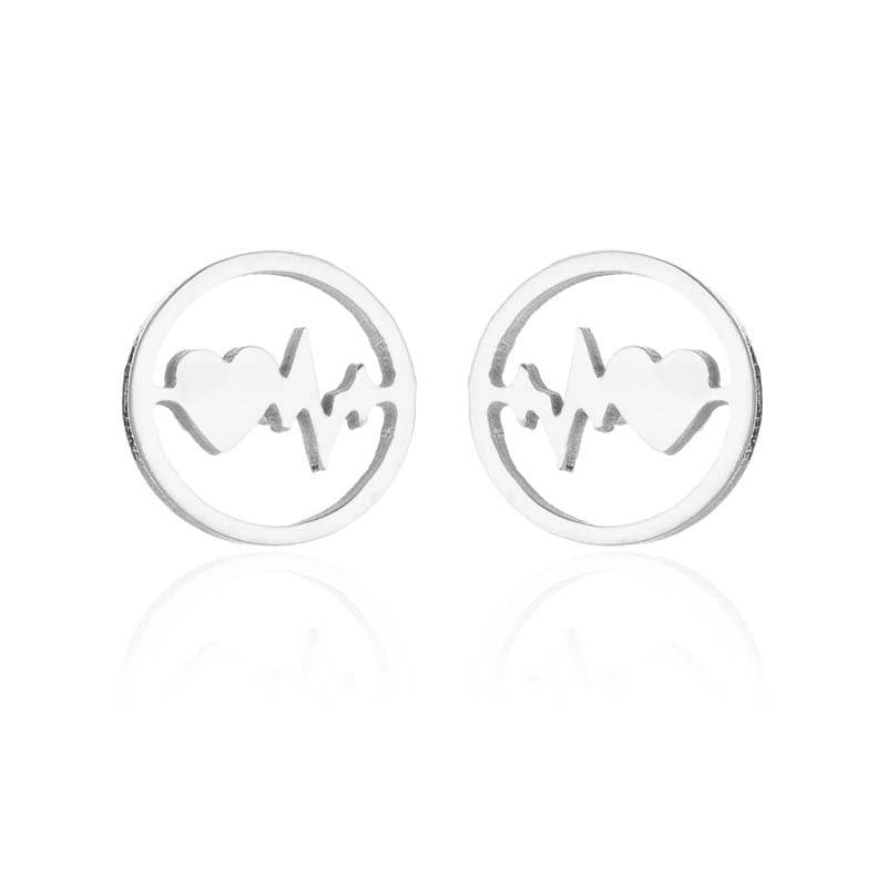 Kreative EKG-Ohrstecker