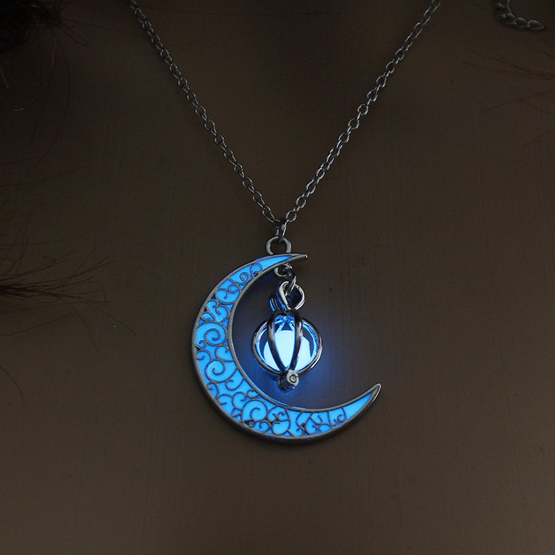 Leuchtende Mond Halskette