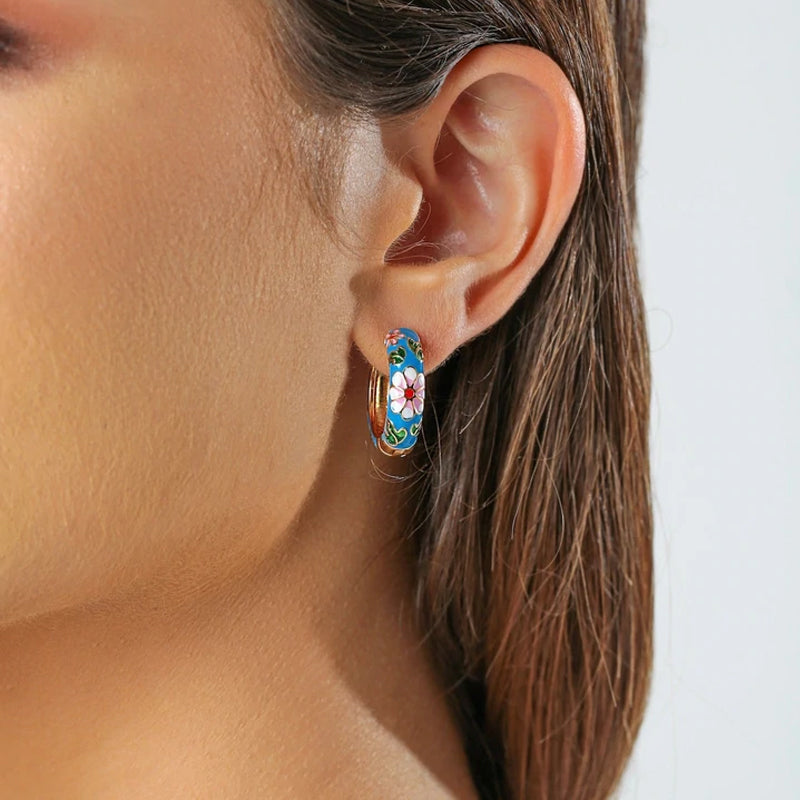 Vintage Blumenohrringe