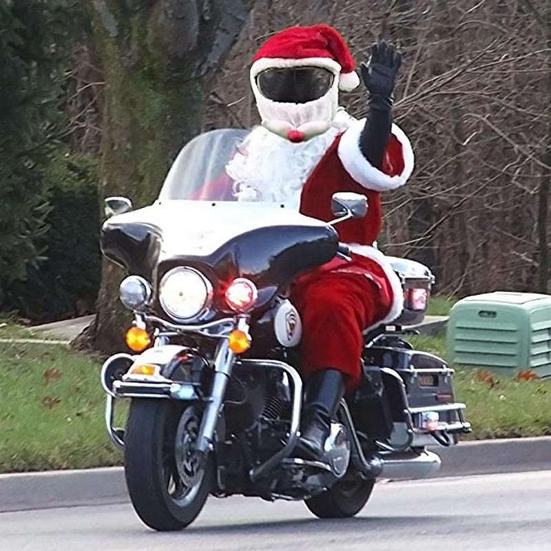 Weihnachtsmann Motorradhelm Protektor