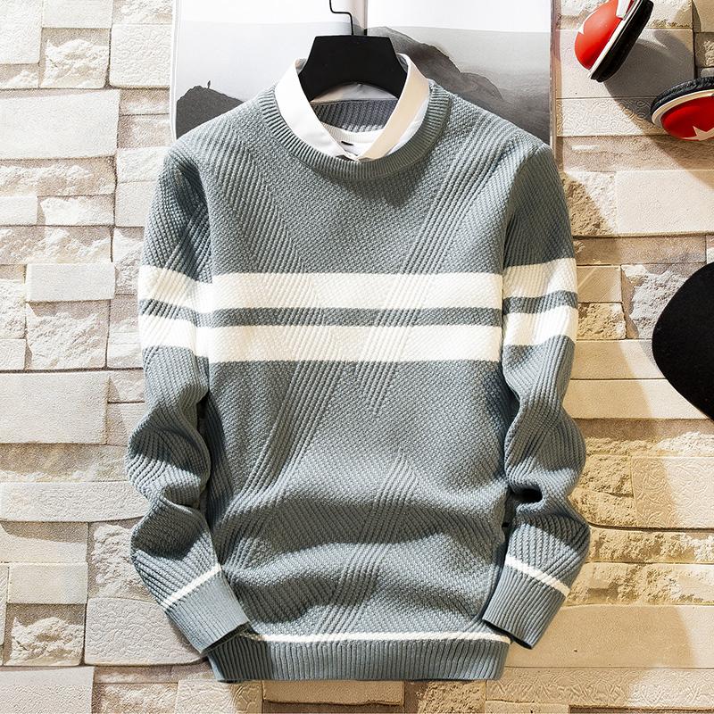 Lässiger Pullover mit Hemdkragen für Männer