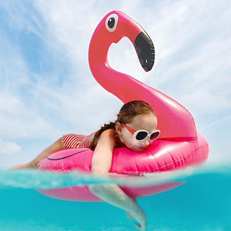 Flamingo Schwimmring und Aufblasbarer Getränkehalter
