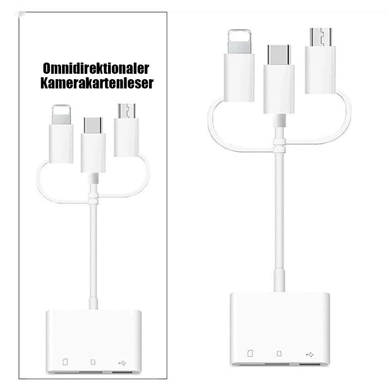 3-in-1 SD-TF-USB-Kartenleser OTG-Adapter