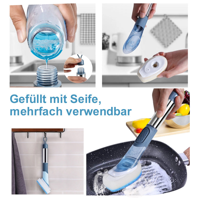 4-in-1 Seifenspender Spülbürsten Set