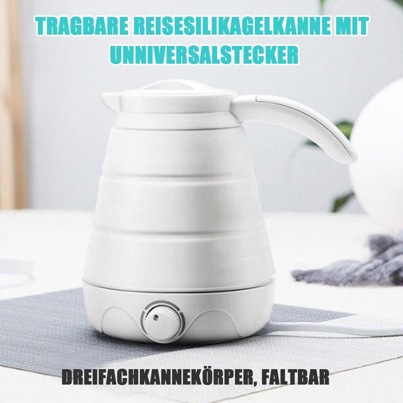 Tragbare Reisesilikagelkanne mit Unniversalstecker
