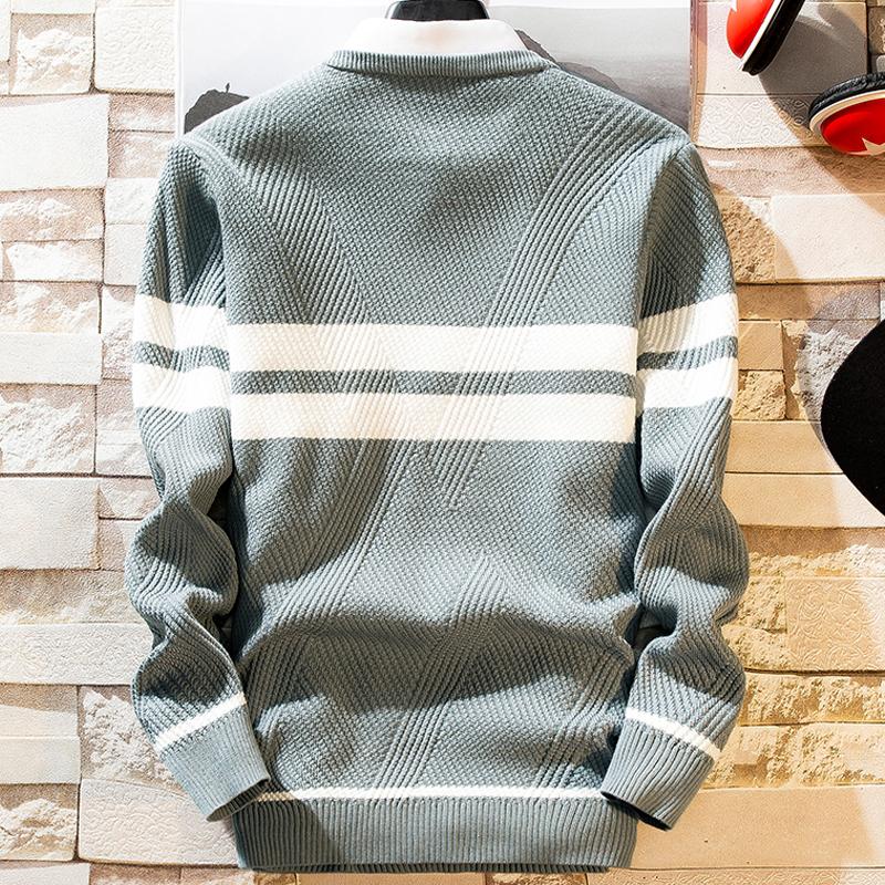 Lässiger Pullover mit Hemdkragen für Männer