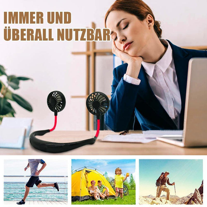 Wiederaufladbarer USB-Sportventilator mit LED-Licht