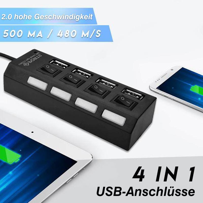 Hochgeschwindigkeits-USB 2.0-Hub-Netzteil , 4/7-Port Hub-Anschlüsse Ein/Ausschalter