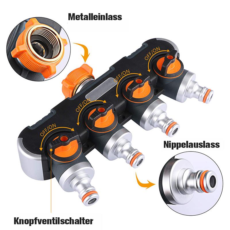 2/4 Wege Gartenschlauchverteiler