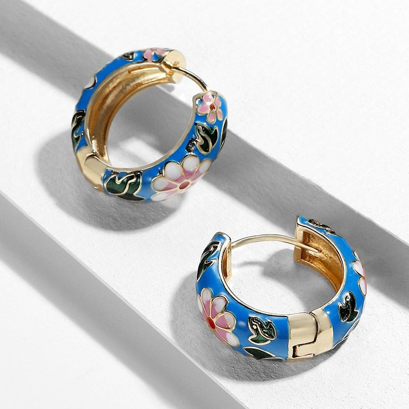 Vintage Blumenohrringe