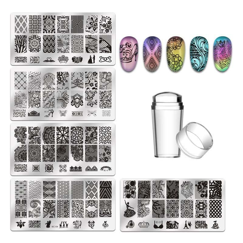 Nägel Art Decals Stamping Kit