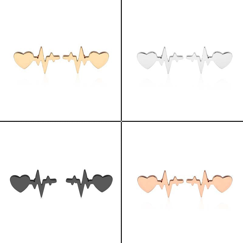 Kreative EKG-Ohrstecker