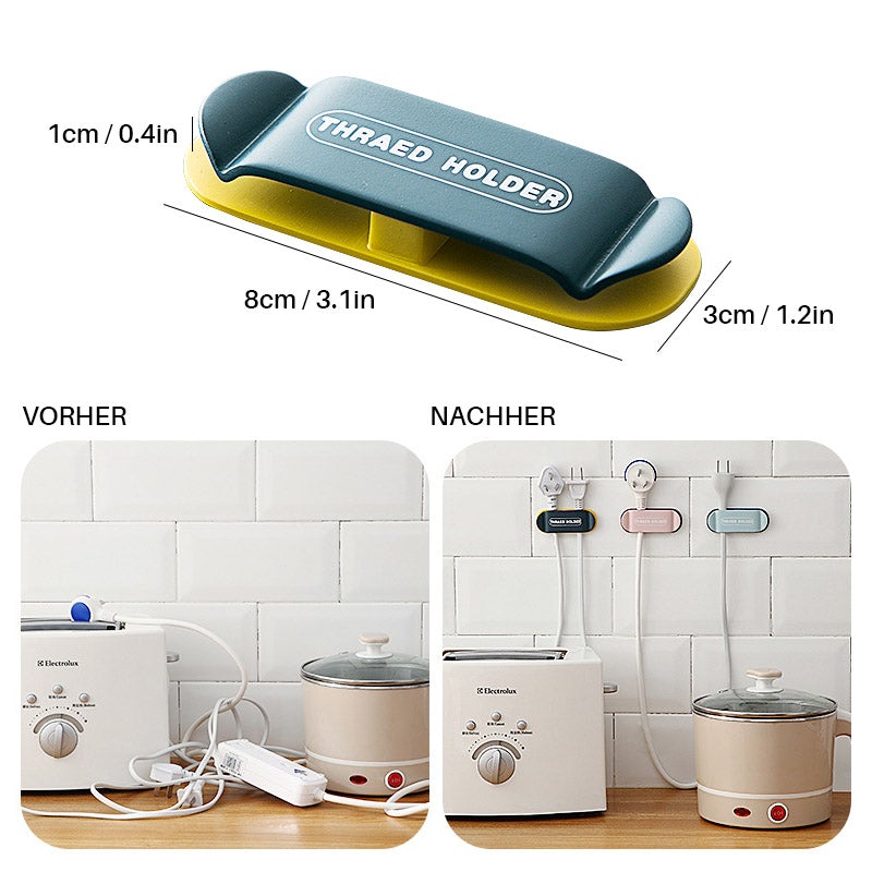 Lochfreier multifunktionaler Steckhakenhalter