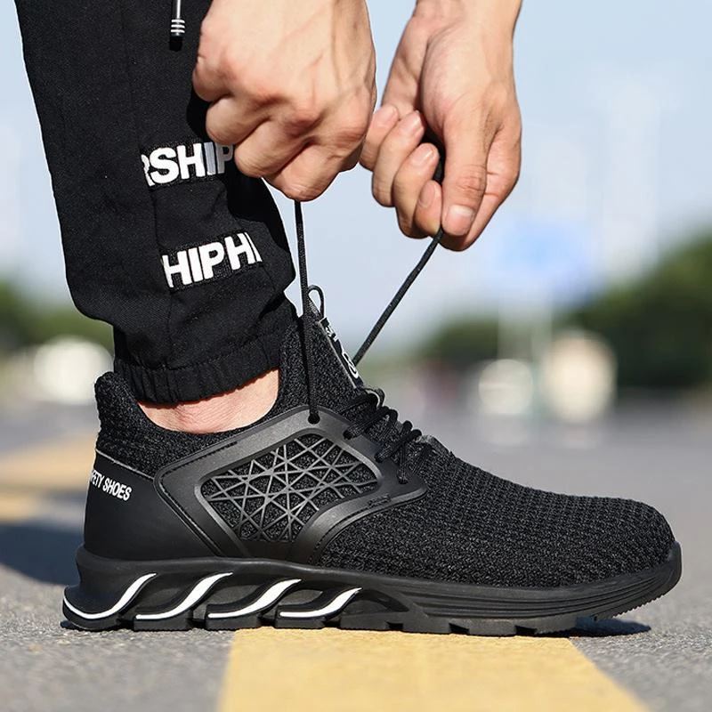 Unisex bequeme Stahlkappe Sicherheitsschuhe