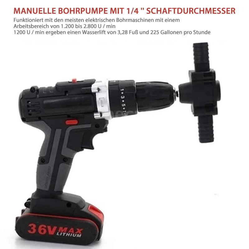 💦Selbstansaugende Wassertransferpumpe mit Handbohrantrieb💦