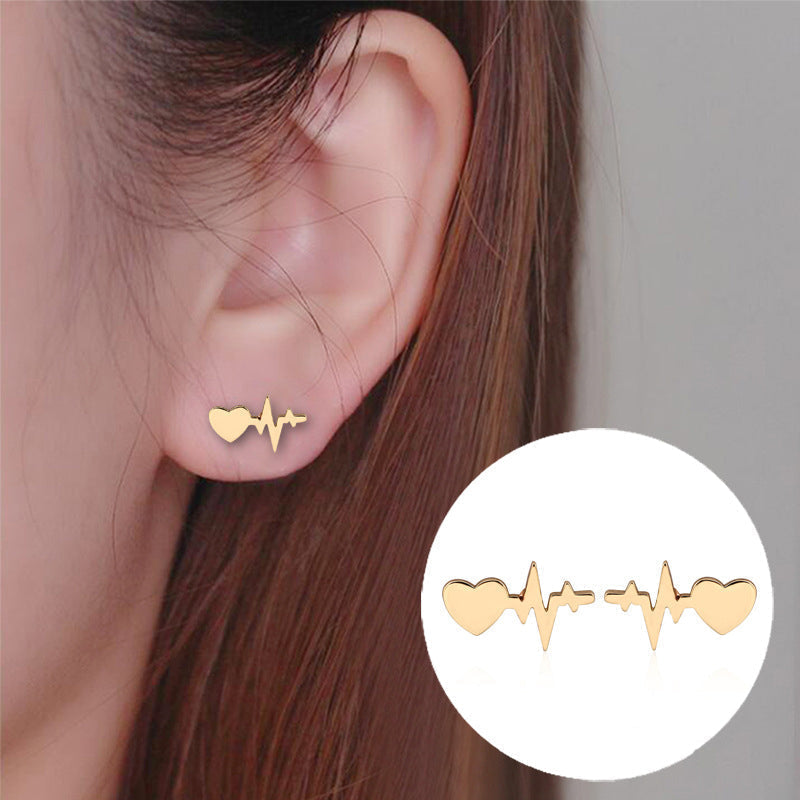 Kreative EKG-Ohrstecker